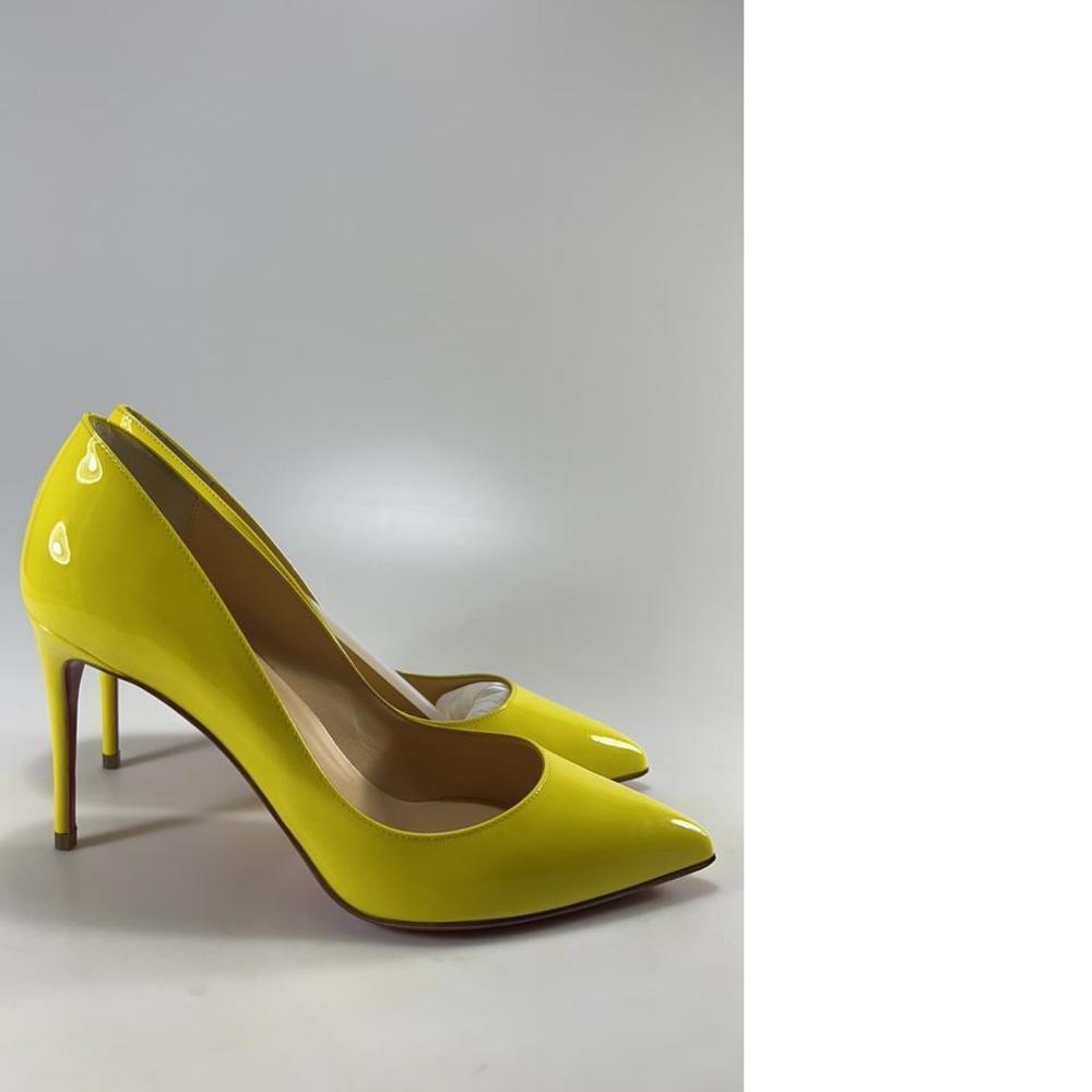 Pigalle Follies 85mm Citronnade Yellow Patent Pumps D884